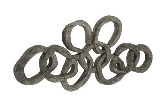 Chain Wall Art, Chamcha Wood, Grey Stone by PHILLIPS COLLECTION
