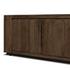 Abaso Media Console In Ebony Rustic Wormwd by FOUR HANDS