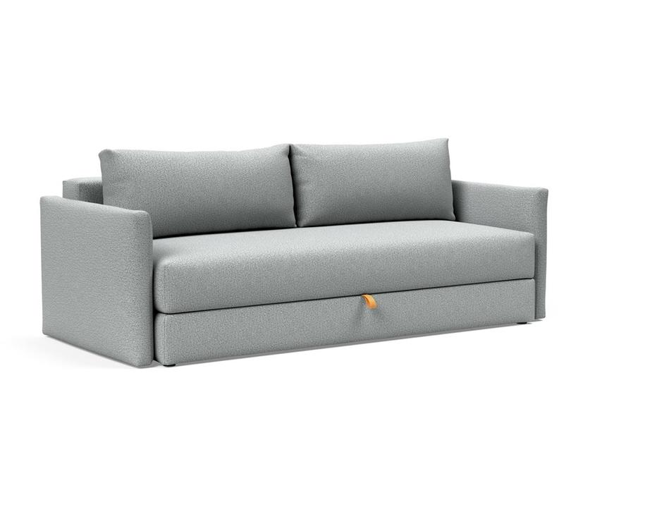 TRIPI QUEEN SLEEPER SOFA W/ARMS in MELANGE GREY FABRIC 538 by INNOVATION USA