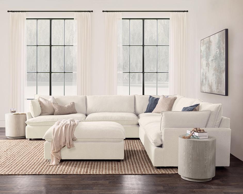 Caplan Upholstered 6pc Modular Sectional w/ Ottoman Elite by Classic Home