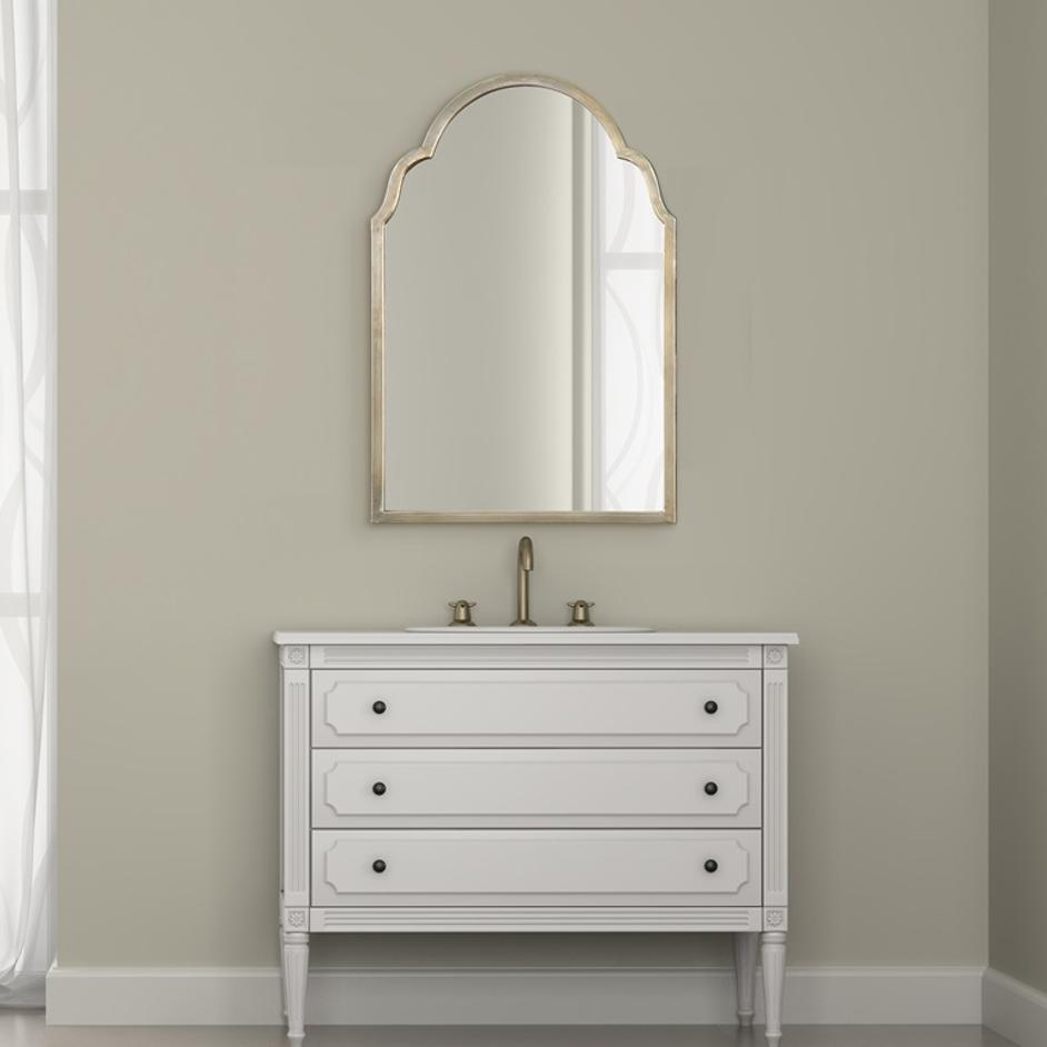 Brayden Petite Silver Arch Mirror by Uttermost