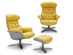 Matsson Mustard Leather Chair by J&M FURNITURE