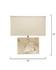 Borealis Alabaster Table Lamp with Linen Shade by Jamie Young