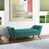 Vestry Medium Upholstered Fabric Bench In Teal by Modway Furniture