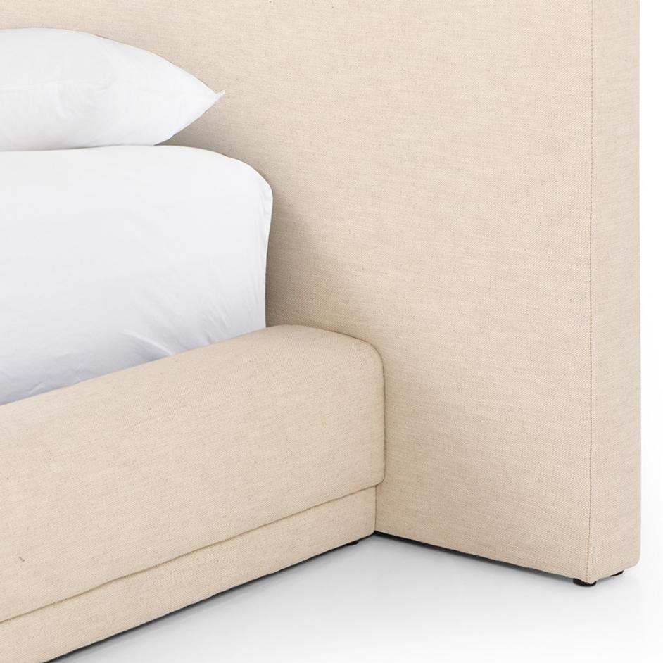 Martina Bed Wide King in Bergamo Parchment by FOUR HANDS