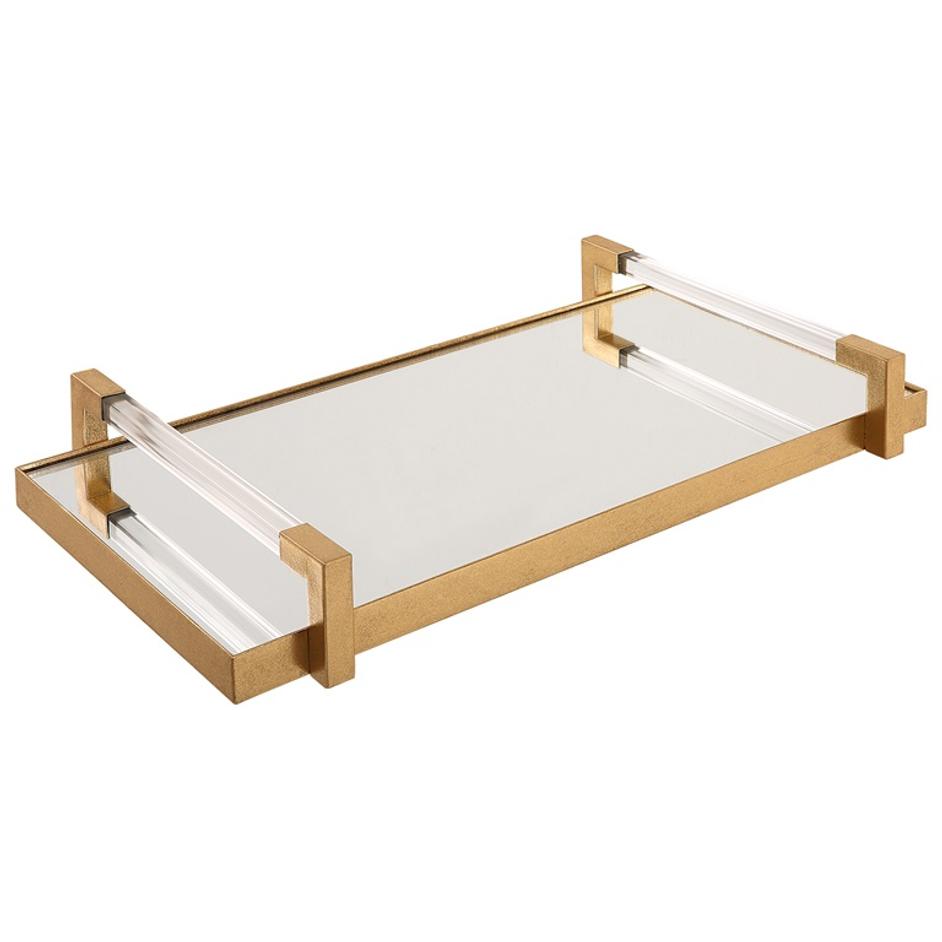 Deki Gold Mirrored Tray by Uttermost