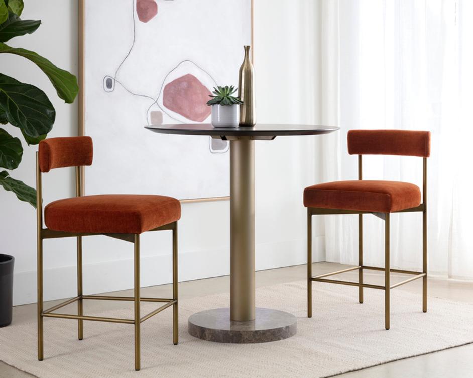 SENECA COUNTER STOOL - ANTIQUE BRASS - DANNY RUST by Sunpan