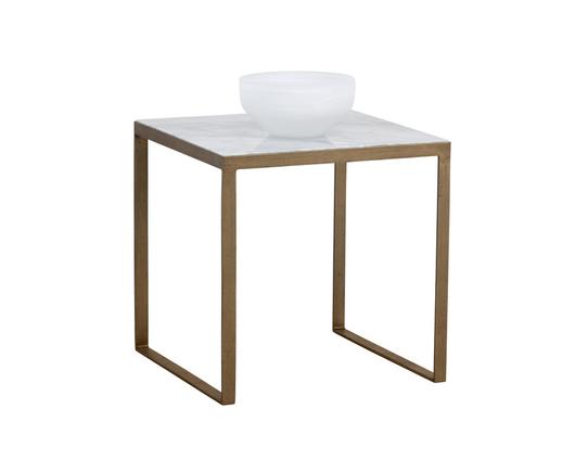 Evert End Table - White by Sunpan