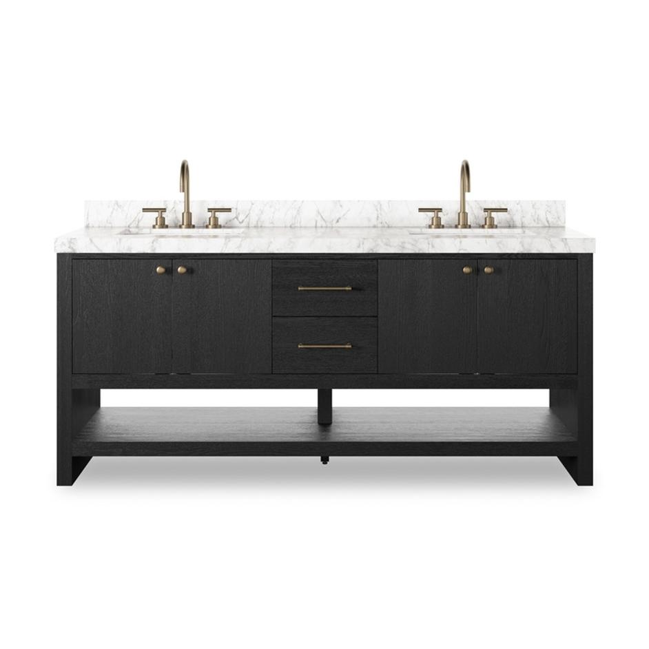 Anthem Double Vanity - Black Wash Oak Veneer by Four Hands