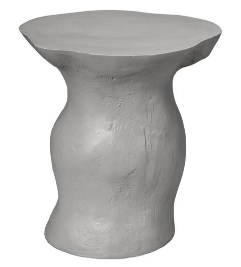 Sculpt Fiber Glass Indoor & Outdoor Side Table, Cement Rustic by Jamie Young