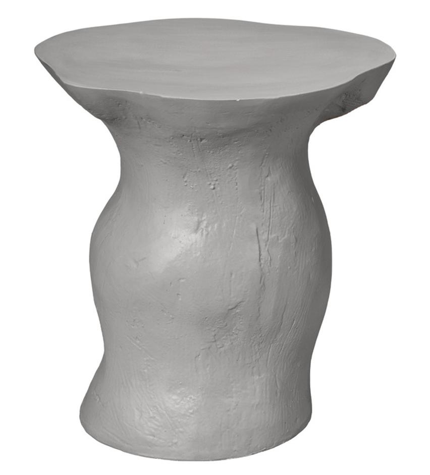 Sculpt Fiber Glass Indoor & Outdoor Side Table, Cement Rustic by Jamie Young