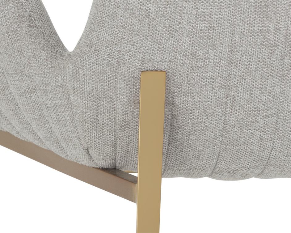 Lucano Dining Armchair - Belfast Heather Grey by Sunpan