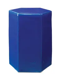 Porto Ceramic Side Indoor/Outdoor Table-Large, Cobalt Blue by Jamie Young