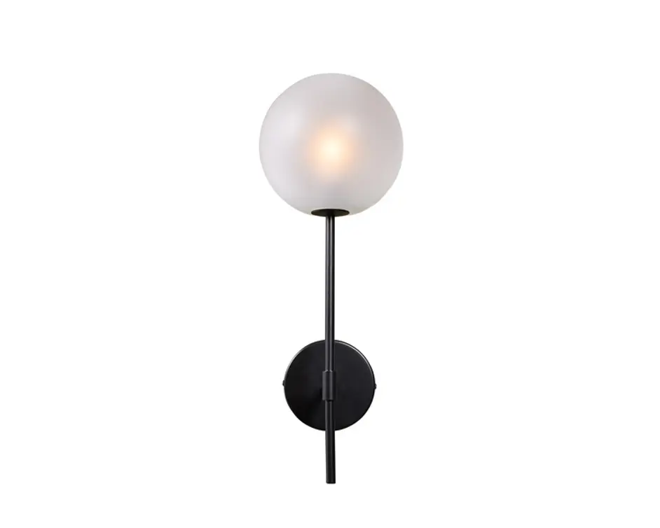 IZORA SCONCE - BLACK - FROSTED by Sunpan