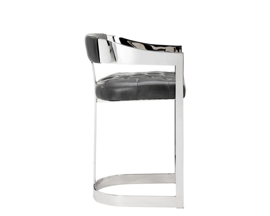 Beaumont Counter Stool - Stainless Steel - Cantina Magnetite by Sunpan