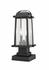Millworks 2 Light Outdoor Pier Mounted Fixture in Black Finish by Z-Lite