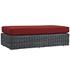 Kindle Outdoor Patio Sunbrella® Rectangle Ottoman In Canvas Red by Modway Furniture
