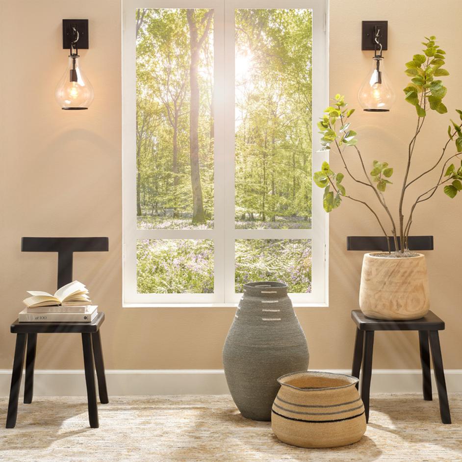 Tear Drop Hanging Wall Sconce, Clear Glass and Bronze by Jamie Young