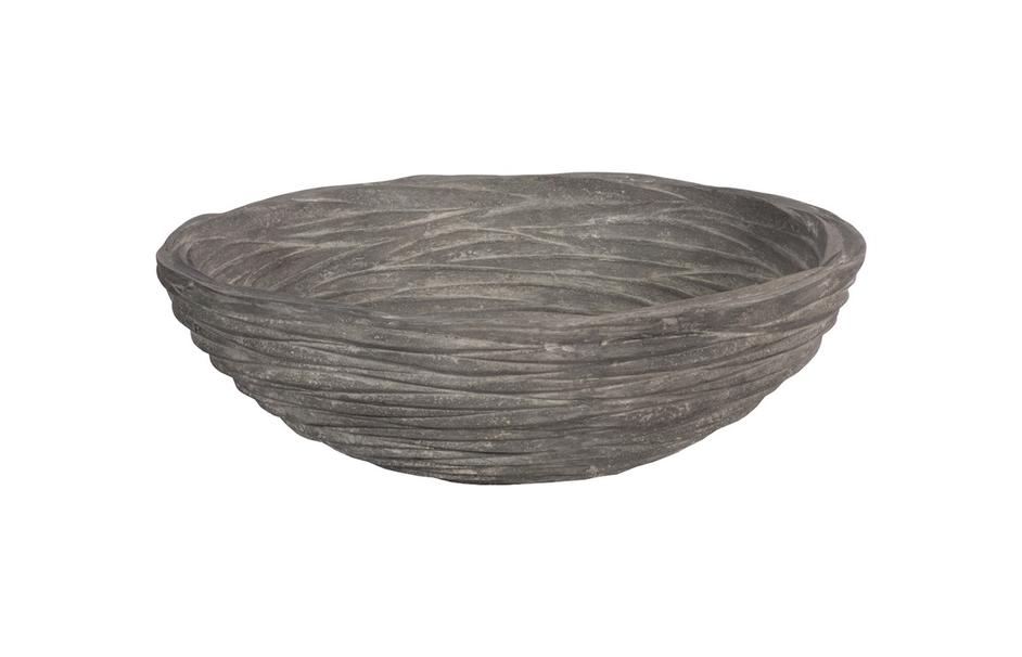 Waves Bowl, Large, Gray by Phillips Collection