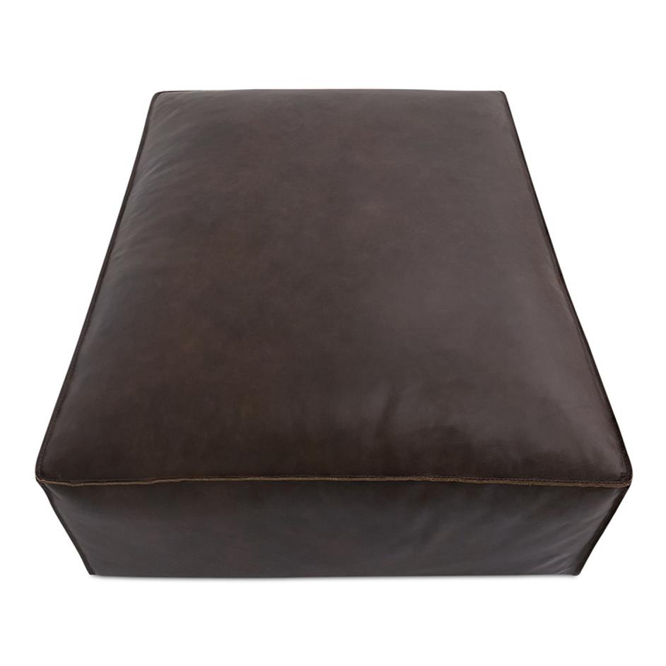 Form Ottoman Espresso Brown Leather by Moes Home