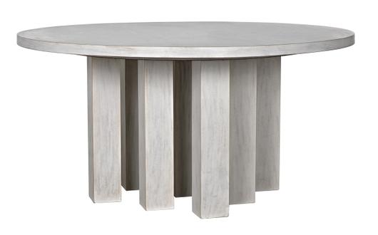 Resistance Dining Table, White Wash by Noir Furniture