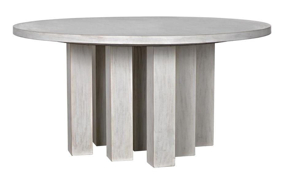 Resistance Dining Table, White Wash by Noir Furniture