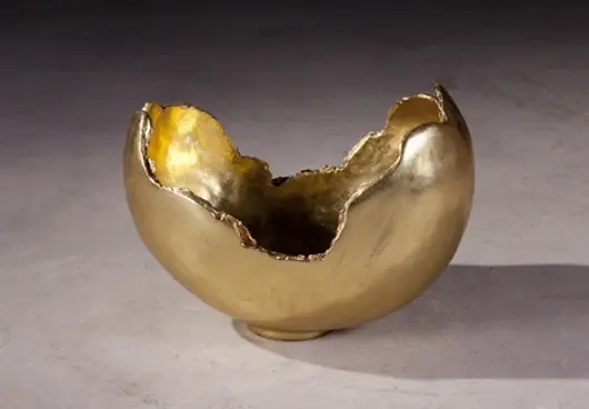 Burled Bowl Gold Leaf  by PHILLIPS COLLECTION