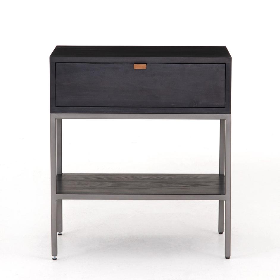 Trey Nightstand-Black Wash Poplar by FOUR HANDS
