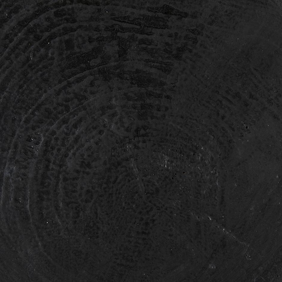 Samson Stool/Side Table, Black Burnt Resin by Noir Furniture