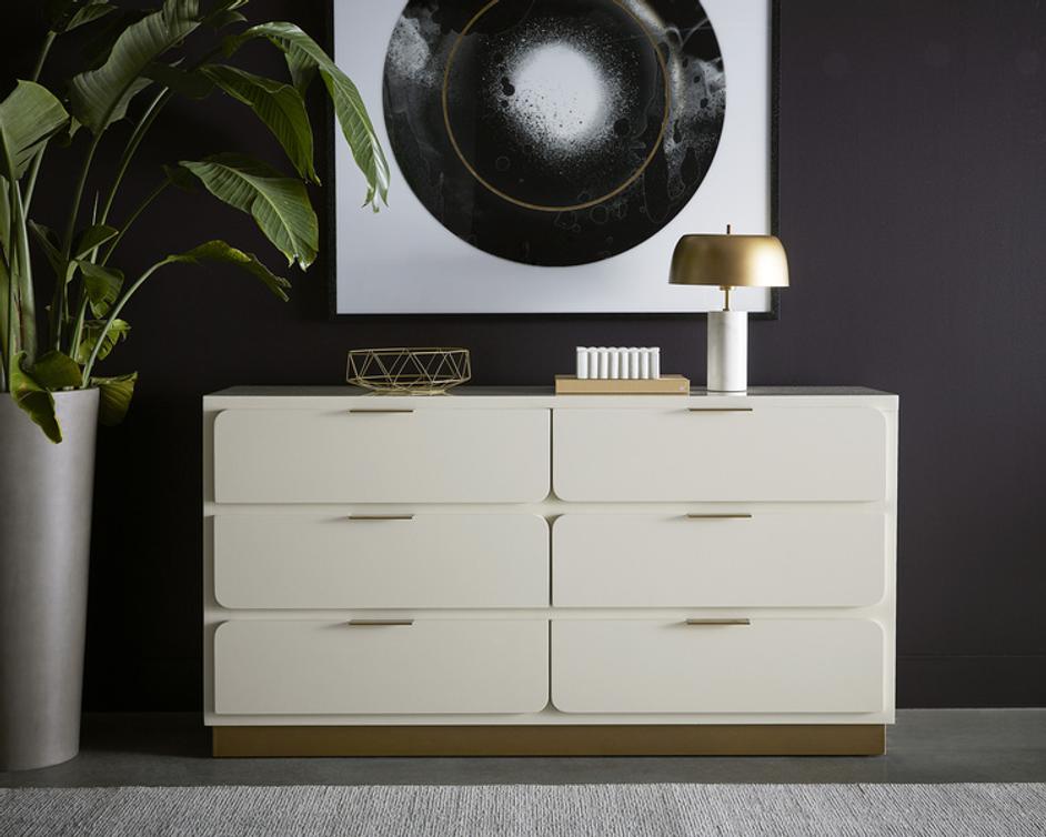 JENKINS DRESSER - HIGH GLOSS CREAM by Sunpan