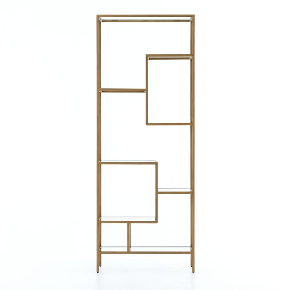 Helena Brass 83" Bookshelf by FOUR HANDS