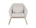 Watts Armchair - Gold - Polo Club Muslin / Bravo Cream by Sunpan
