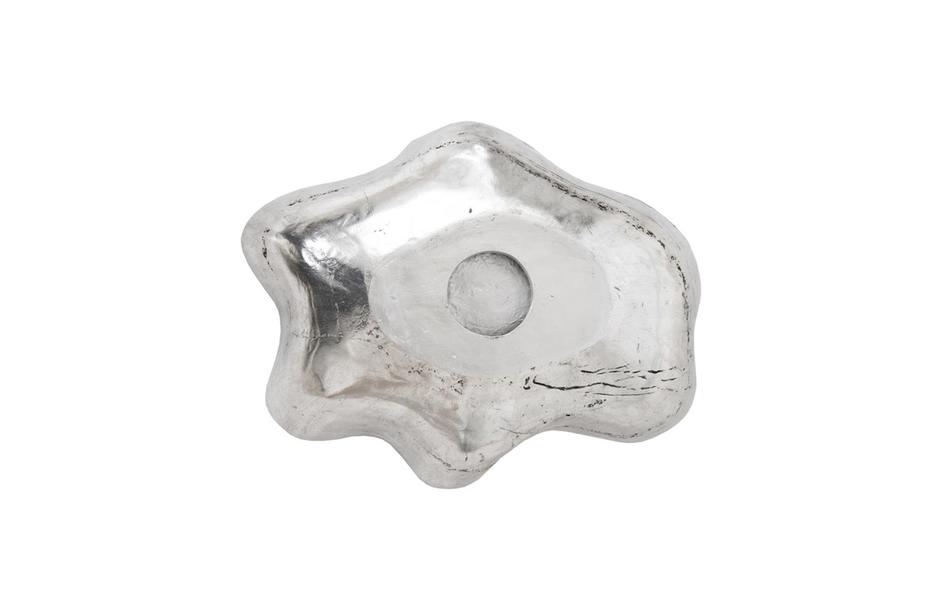 Cast Onyx Wall Bowl, Silver, Small by PHILLIPS COLLECTION