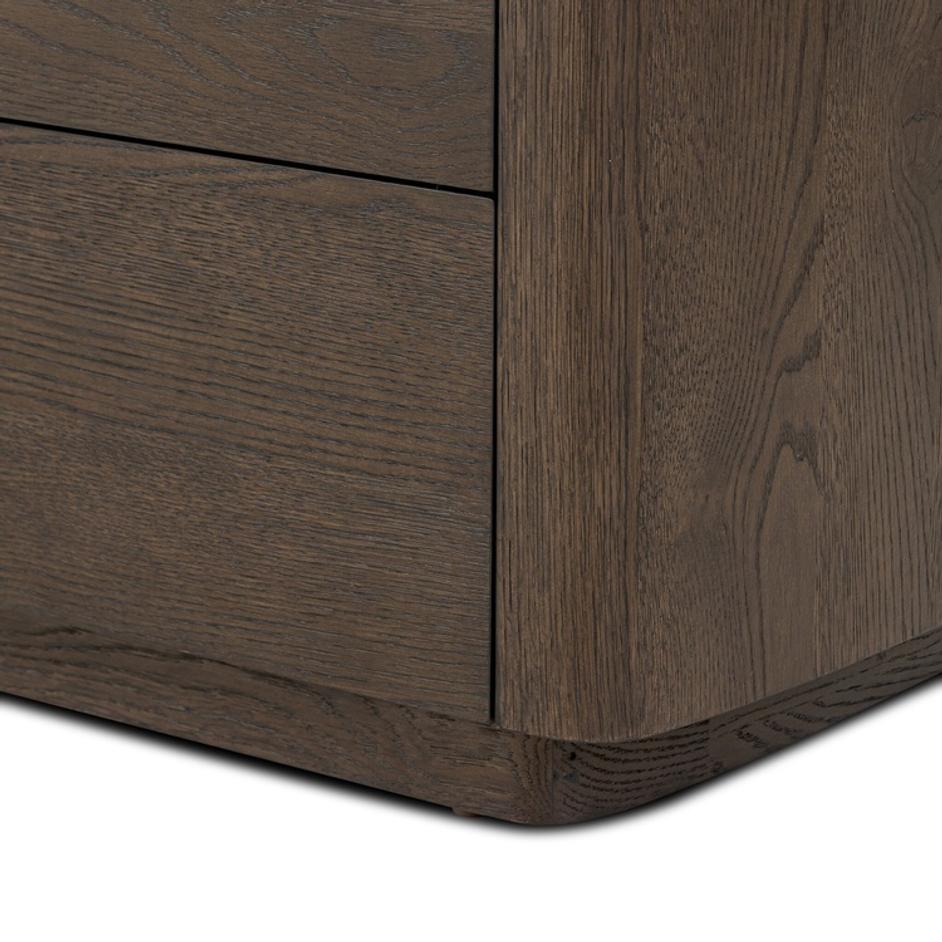 Valen 6 Drawer Dresser - Rustic Brown Oak Veneer by Four Hands