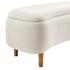 Leony Chenille Storage Bench, Seneca Beige  by New Pacific Direct