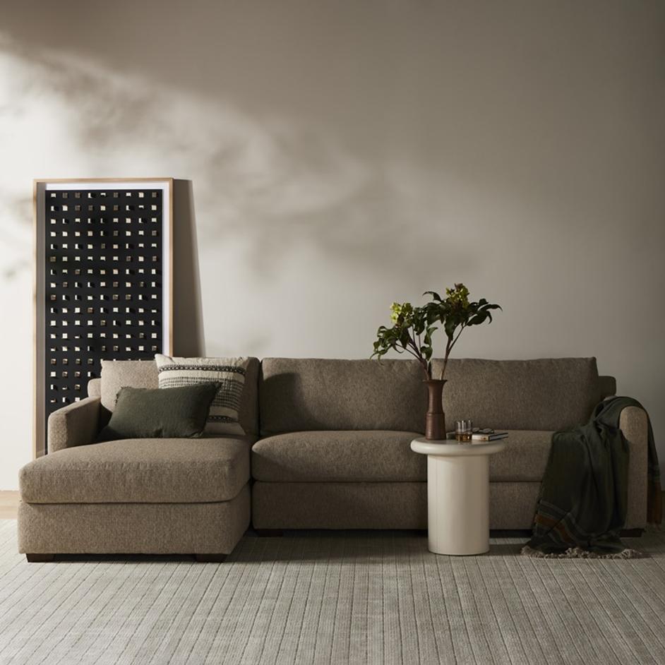 Hampton 2Pc Sec W/Laf Chs In Delta Sand by FOUR HANDS