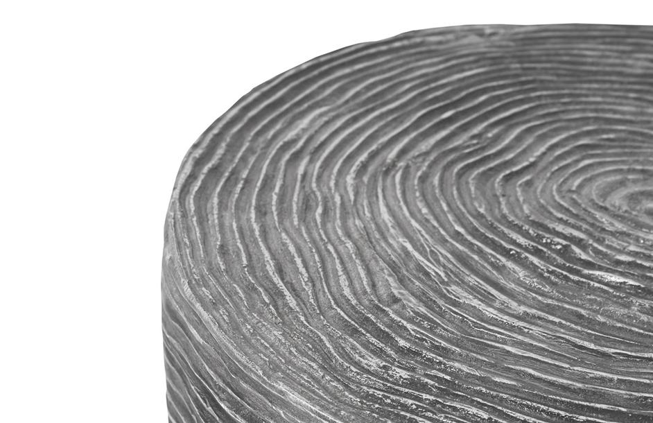 Ripple Side Table, Black/Silver, Aluminum by PHILLIPS COLLECTION