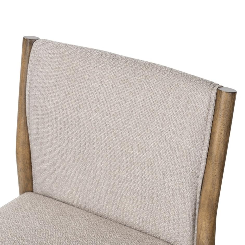Hito Dining Chair In Gibson Taupe And Heirloom Greywash And Brushed Silver by Four Hands