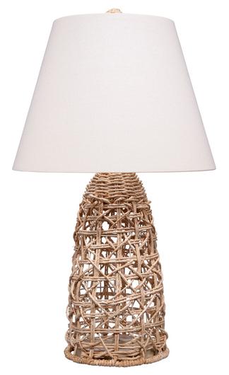 Kauai Rope Table Lamp with Linen Shade by Jamie Young
