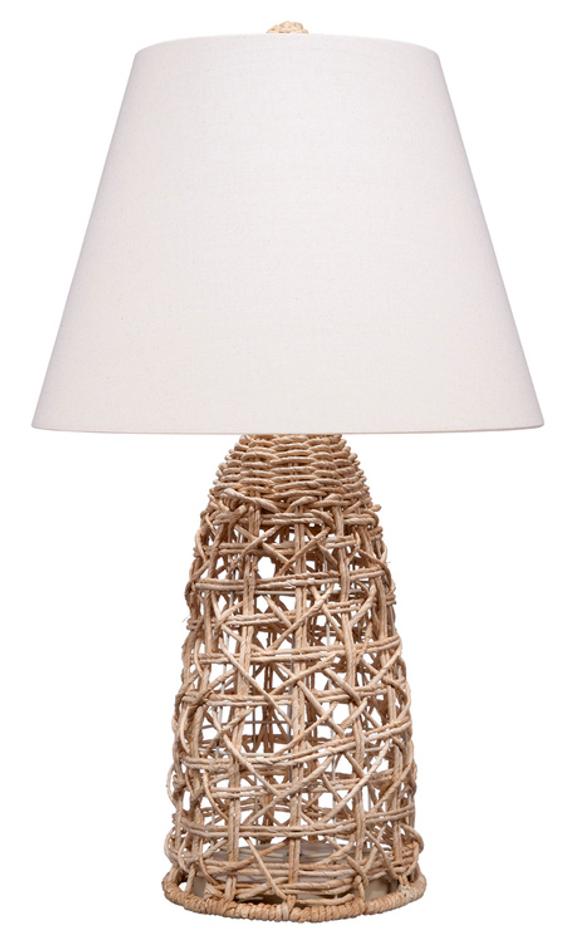 Kauai Rope Table Lamp with Linen Shade by Jamie Young