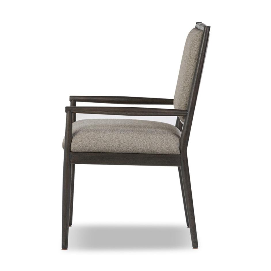 Glenview Dining Armchair In Weslie Feather-Smoked Black Oak by Four Hands