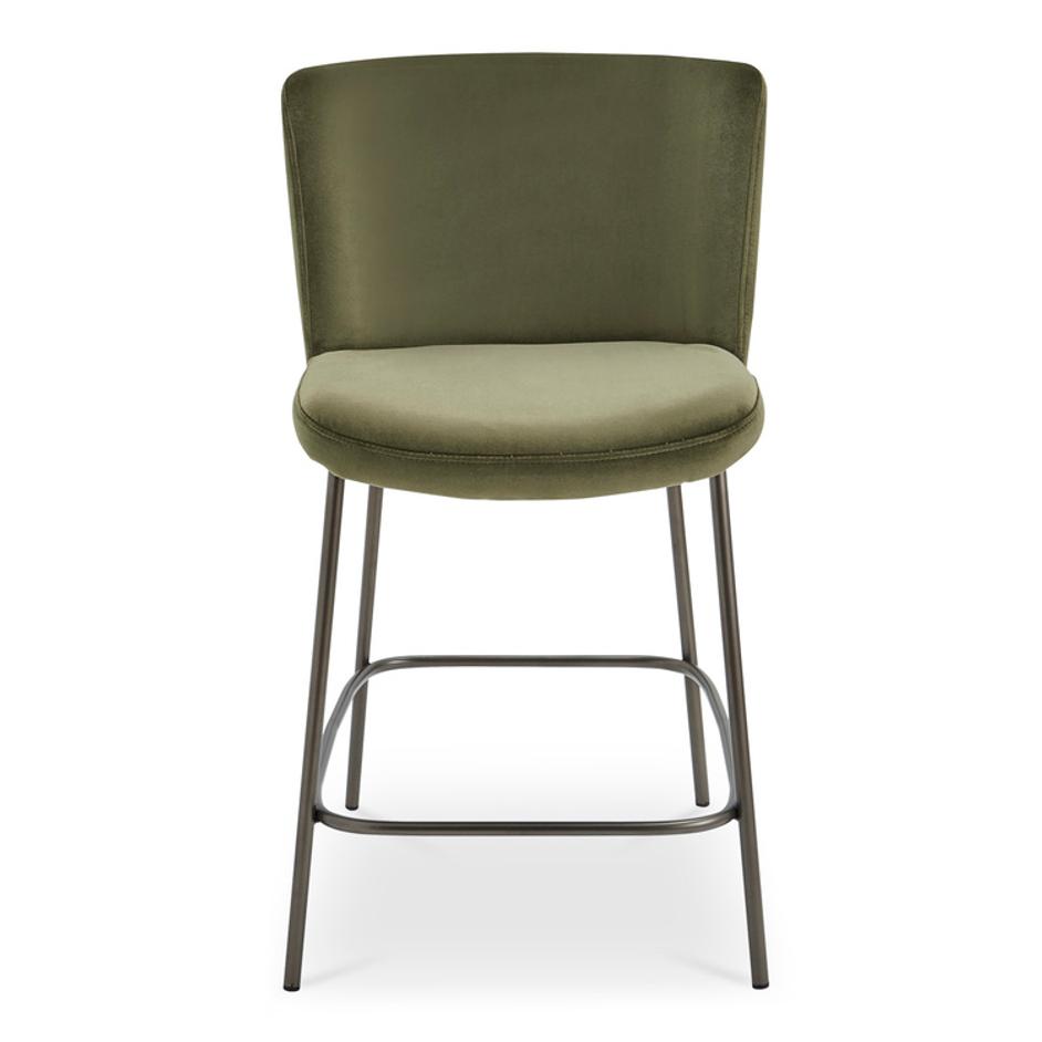 Early Counter Stool Faux Green Mohair by Moes Home