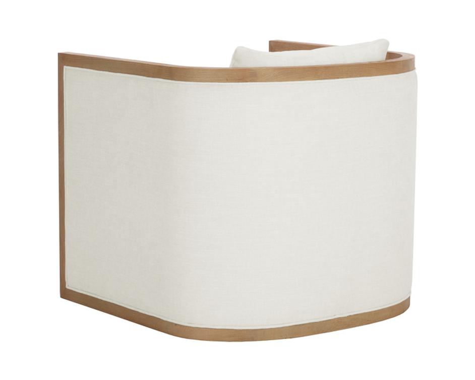 CHLOE LOUNGE CHAIR - NATURAL - HEATHER IVORY TWEED by Sunpan