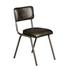 Bill 17" Ebony Leather and Iron Dining Chair by Home Trends & Design