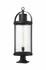 Roundhouse 1 Light Outdoor Pier Mounted Fixture in Black Finish by Z-Lite