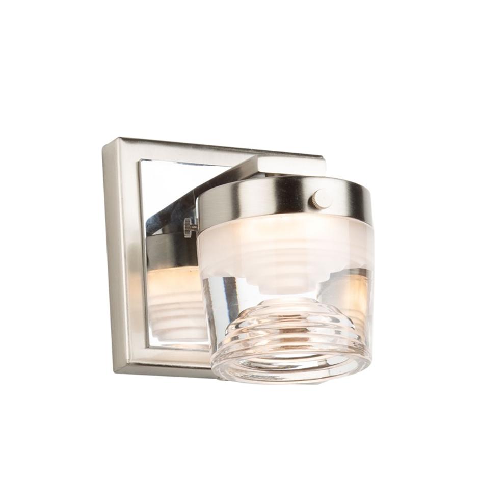 Newbury 1 Light LED Wall Light in Brushed & Polished Nickel by Artcraft