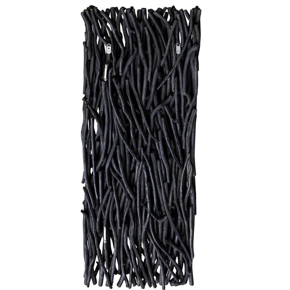 Gathered Teak Black Wood Wall Decor by Uttermost
