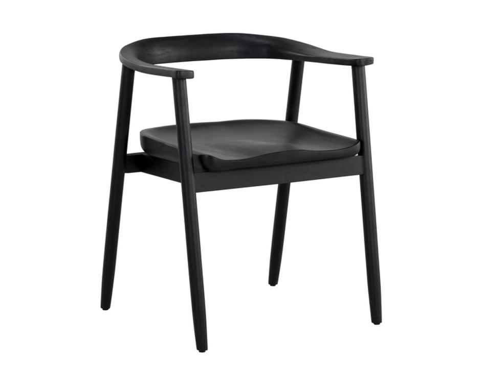 JEREMY DINING ARMCHAIR - BLACK by Sunpan