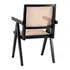 Bordeaux Rattan Dining Arm Chair In Black/ Natural by New Pacific Direct