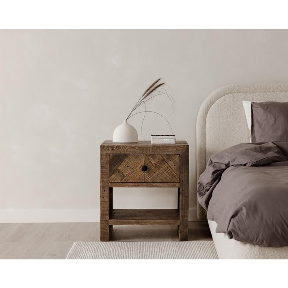 COLIN KING BED OATMEAL by Moes Home